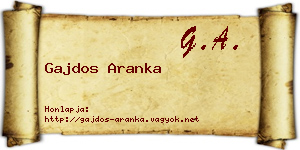 Gajdos Aranka névjegykártya