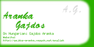aranka gajdos business card